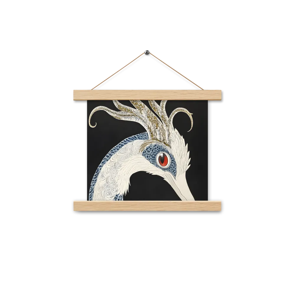 Elegance of the Majestic Peacock | Poster With Oak Wood Hanger | 10″×10″
