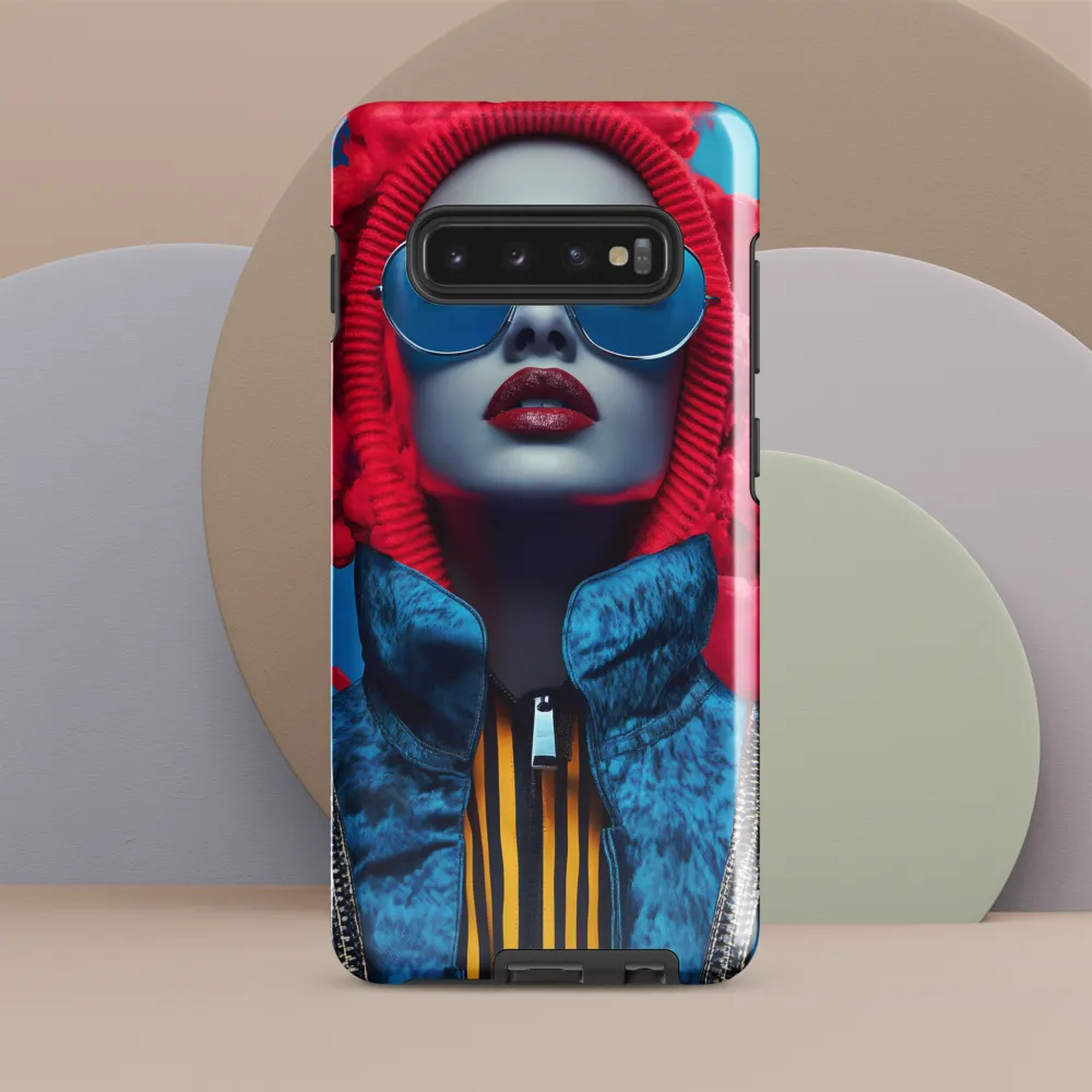 Bold Elegance in Digital Fashion | Phone Case |  S10 Plus | Tough Case | Glossy