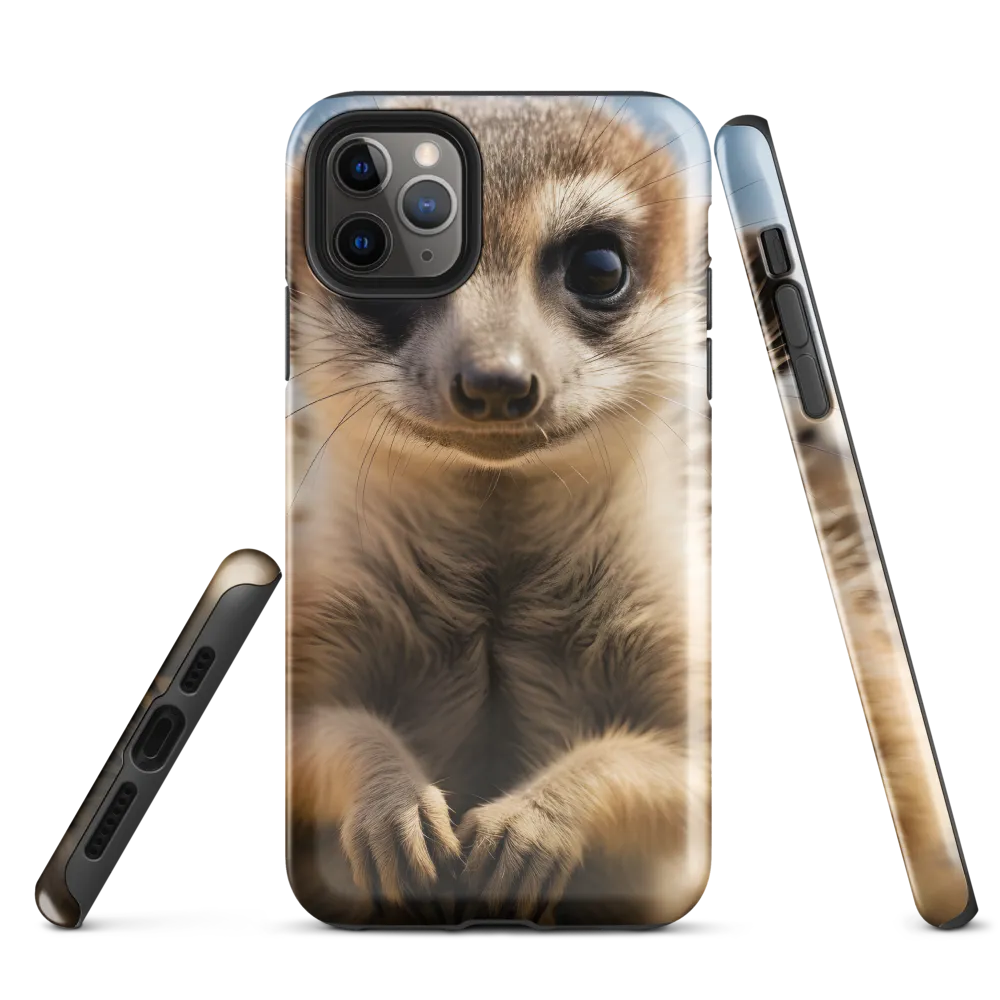 Curious Stance: The Meerkat's Gaze | Phone Case |  11 Pro Max | Tough Case | Glossy