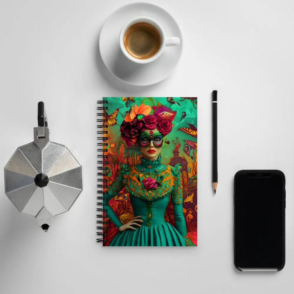 Enchanted Elegance: A Portrait of Mystique | Spiral Notebook