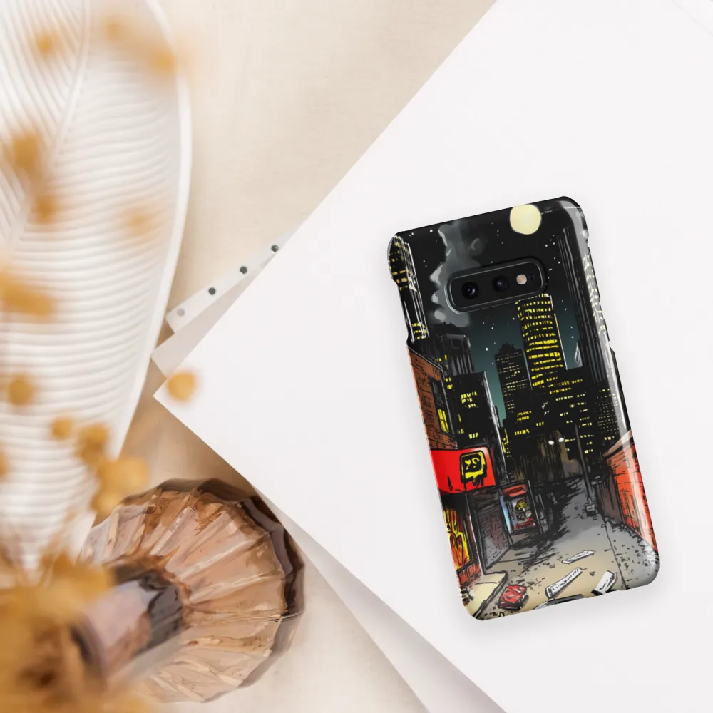 Nocturnal Cityscape: The Hidden Alley | Phone Case |  S10e | Snap Case | Glossy