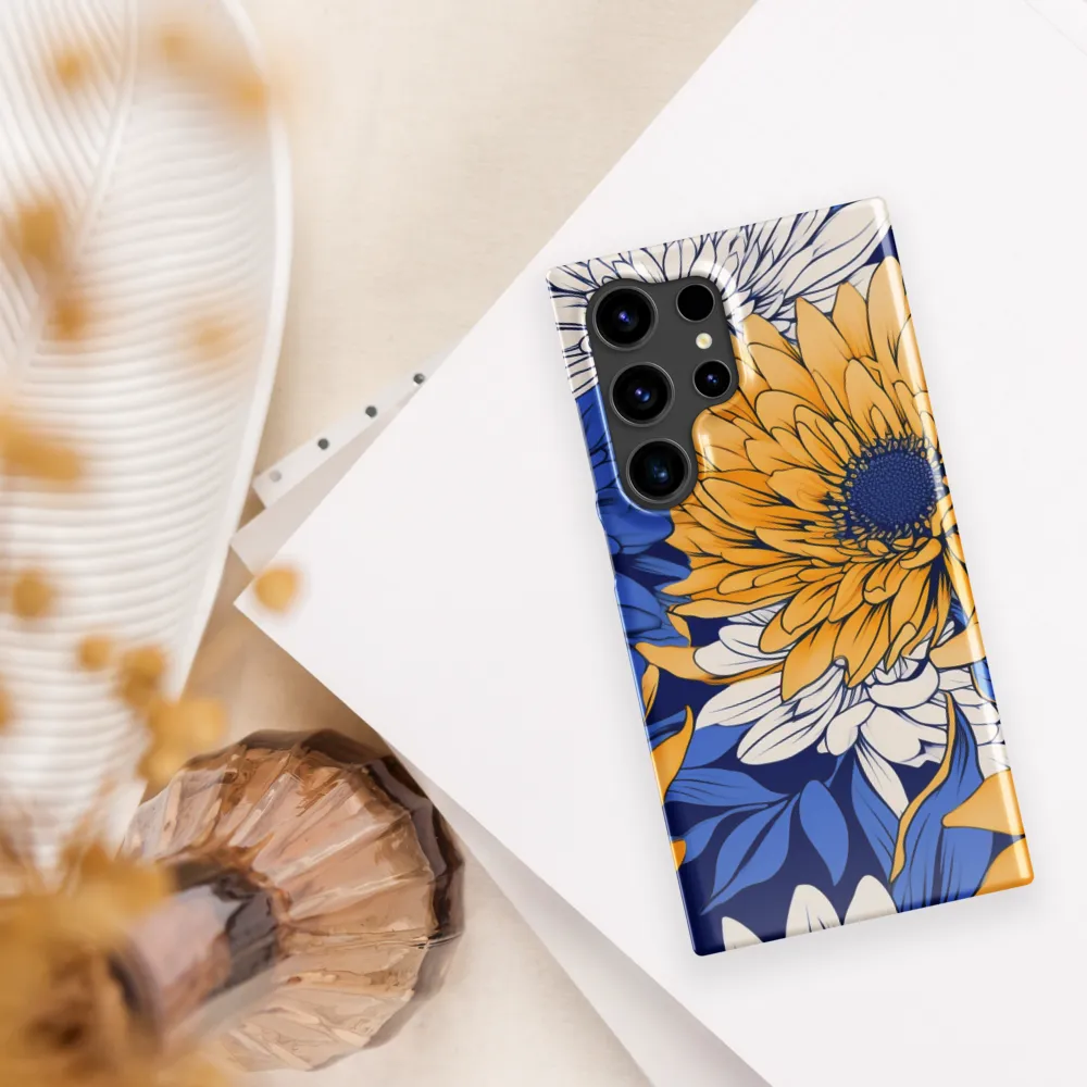 Floral Harmony in Blue and Yellow