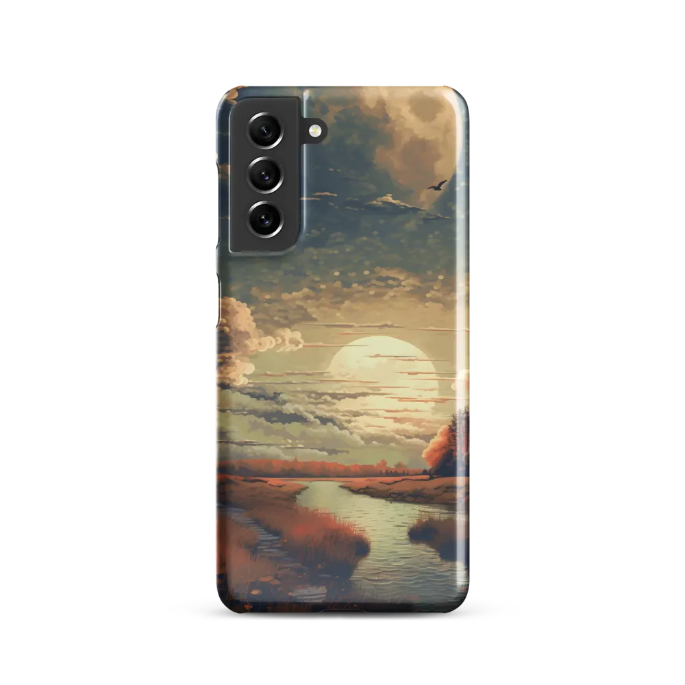 Whispers of Dusk: A Tranquil River Landscape