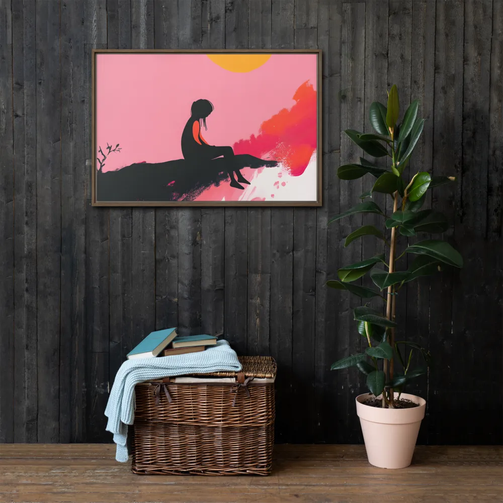 Whispers of the Sun | Canvas with Brown Frame | 24″×36″