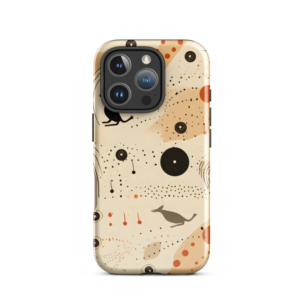 Playful Patterns in Earth Tones | Phone Case |  16 Pro | Tough Case | Glossy