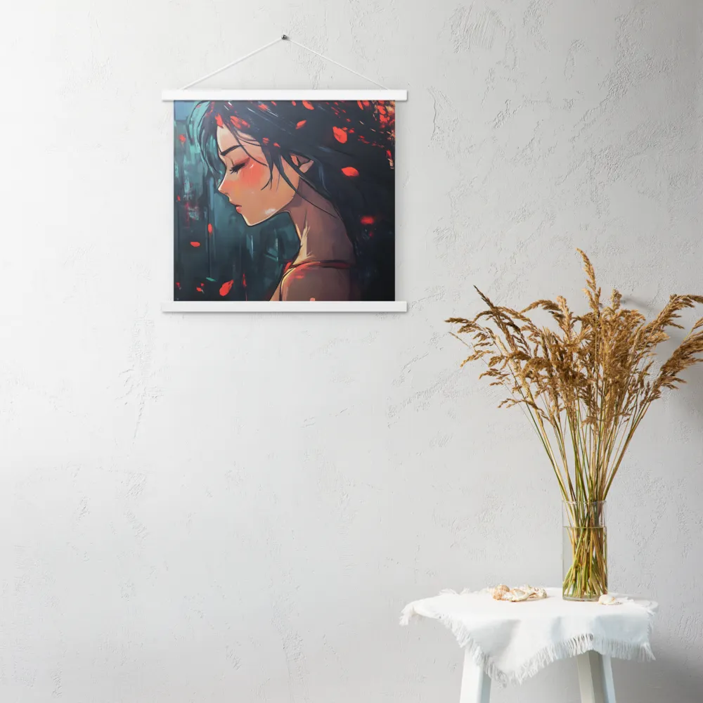 Whispers of Melancholy | Poster With White Wood Hanger | 18″×18″