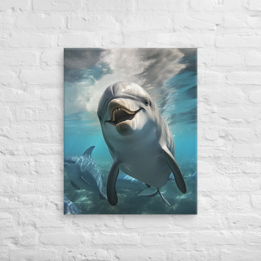 Beneath the Waves: A Dolphin's Dance