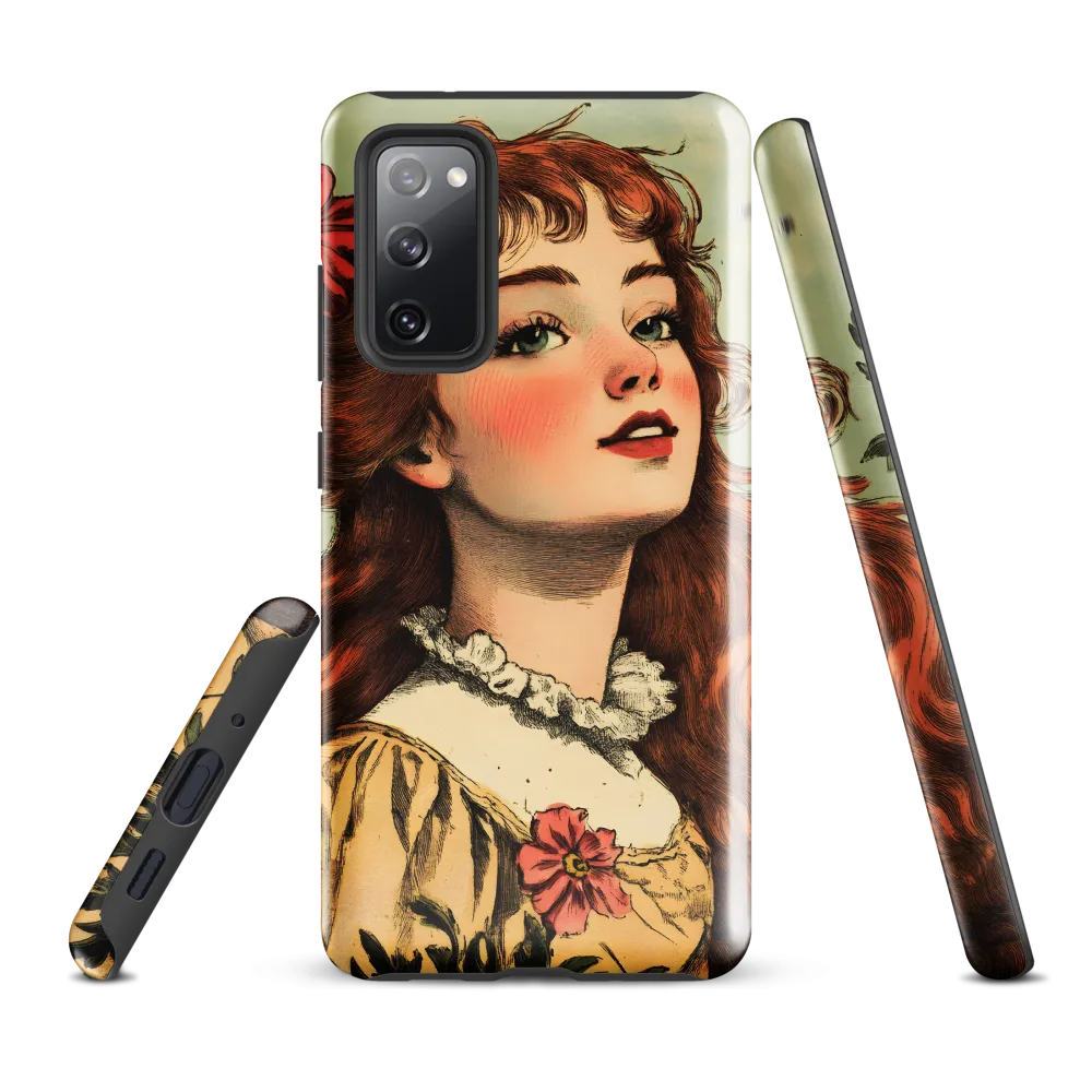 Whimsical Portrait of a Flower-Adorned Girl