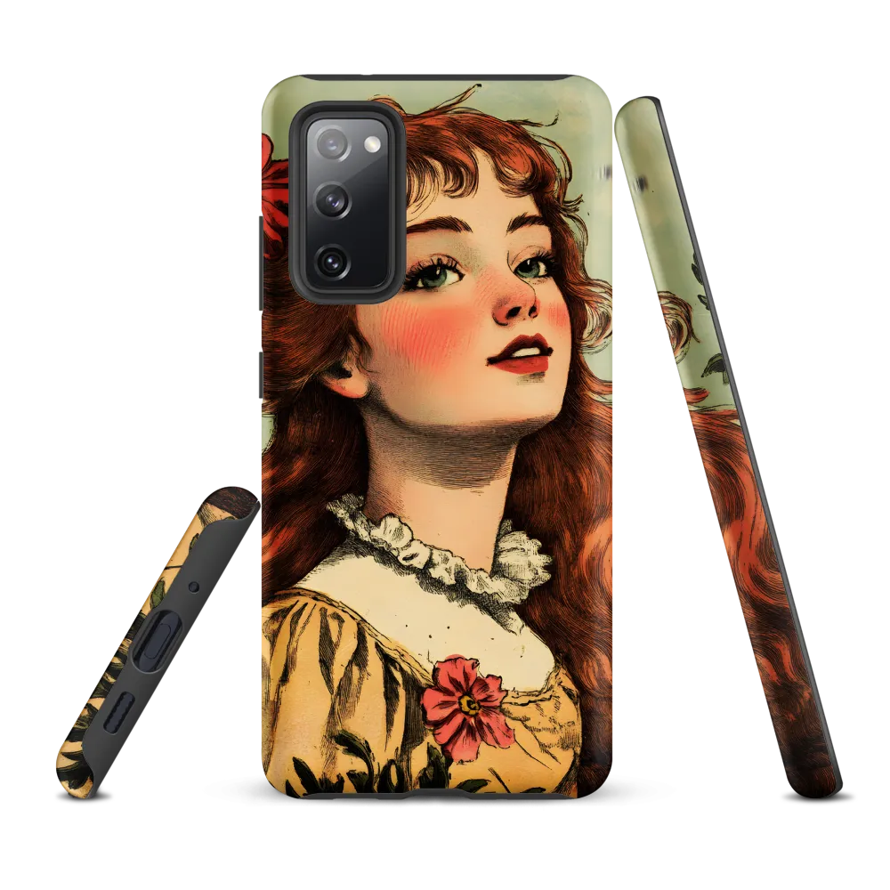 Whimsical Portrait of a Flower-Adorned Girl