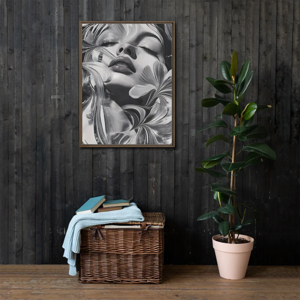 Harmony of Flows | Canvas with Brown Frame | 24″×32″