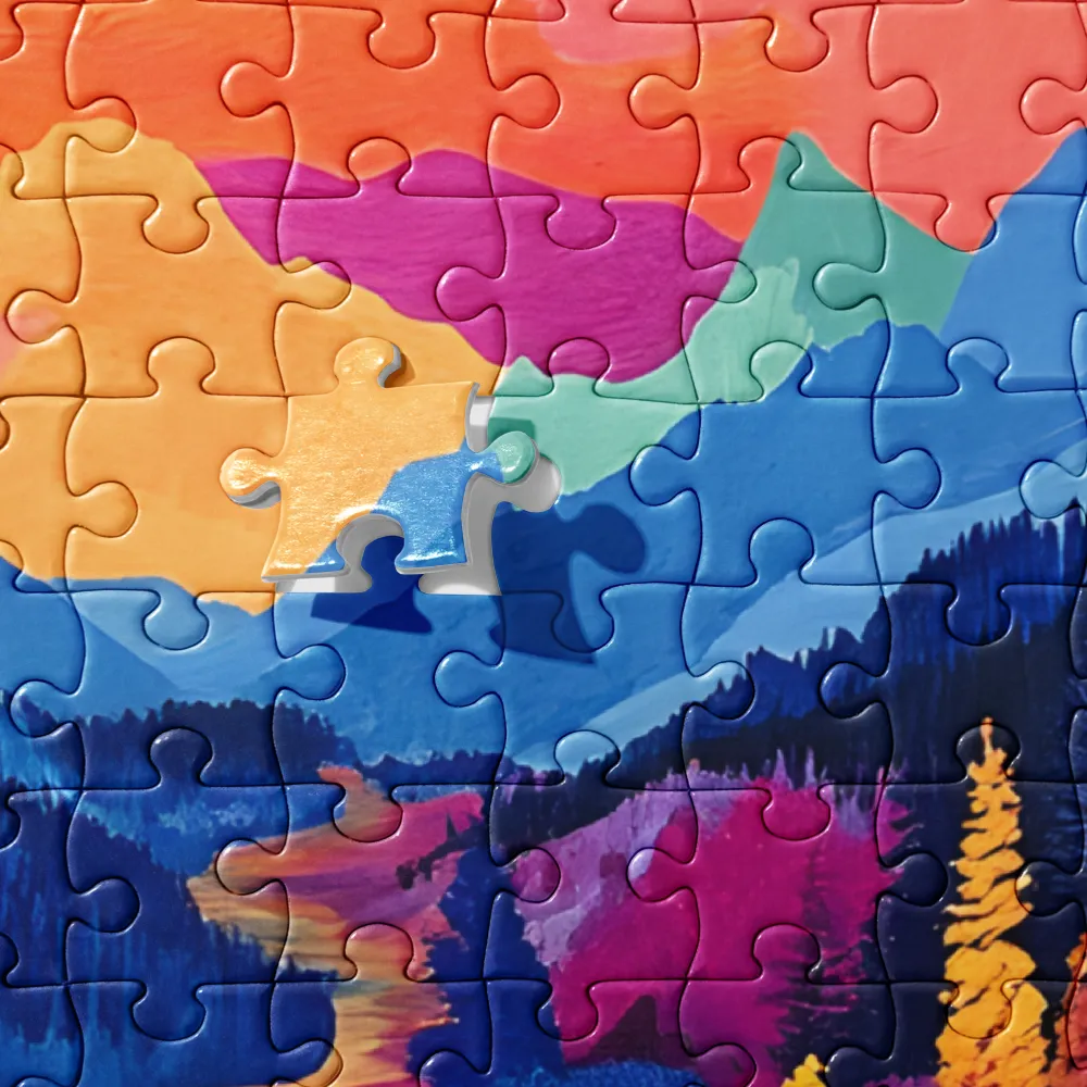 Radiant Serenity: A Surreal Landscape | Jigsaw Puzzle | 252/520 pieces