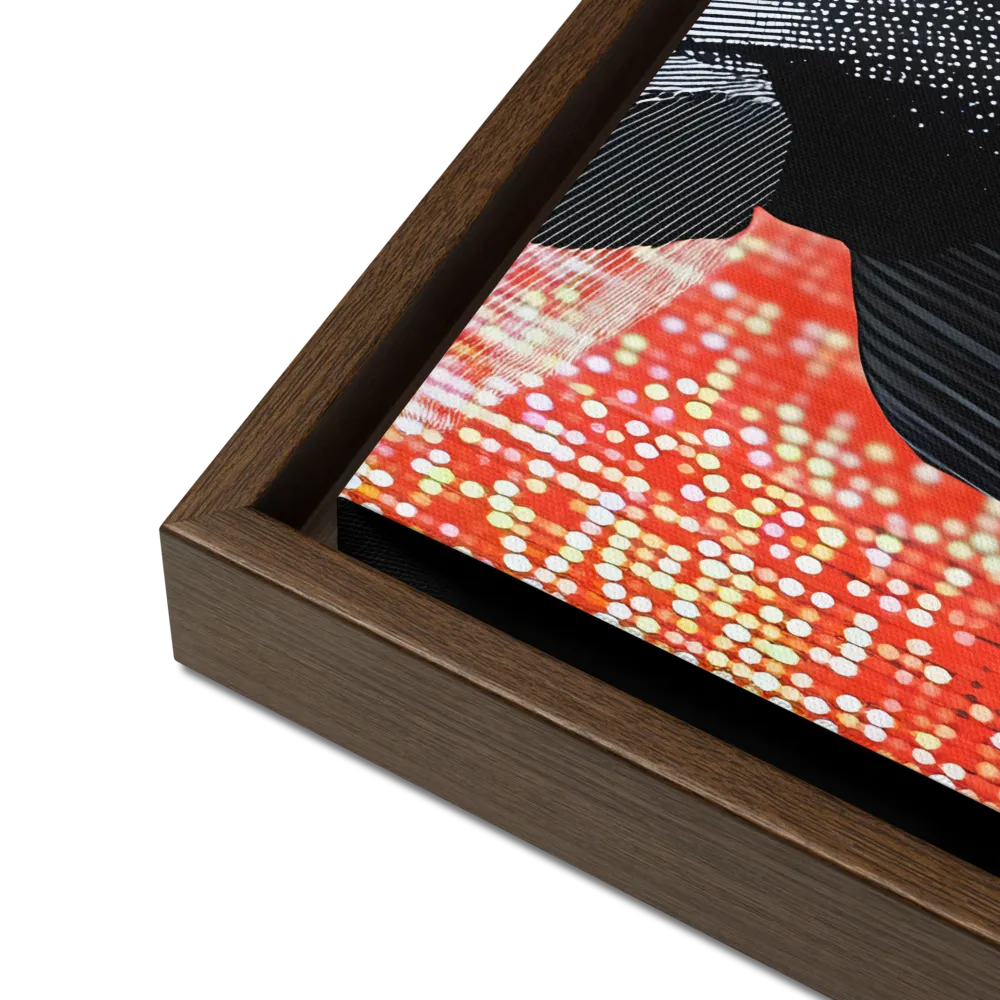 Veil of Modernity | Canvas with Brown Frame | 12″×16″