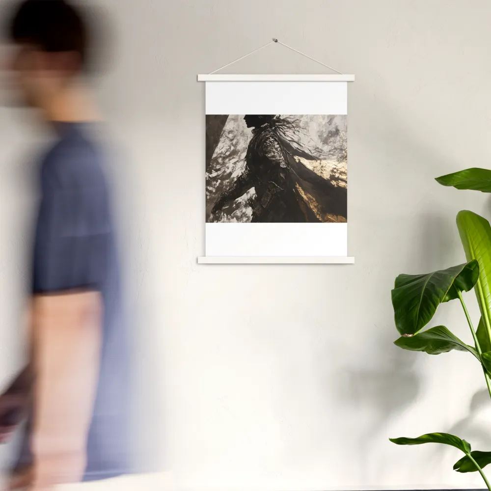 The Silhouette of Valor | Poster With White Wood Hanger | 18″×24″