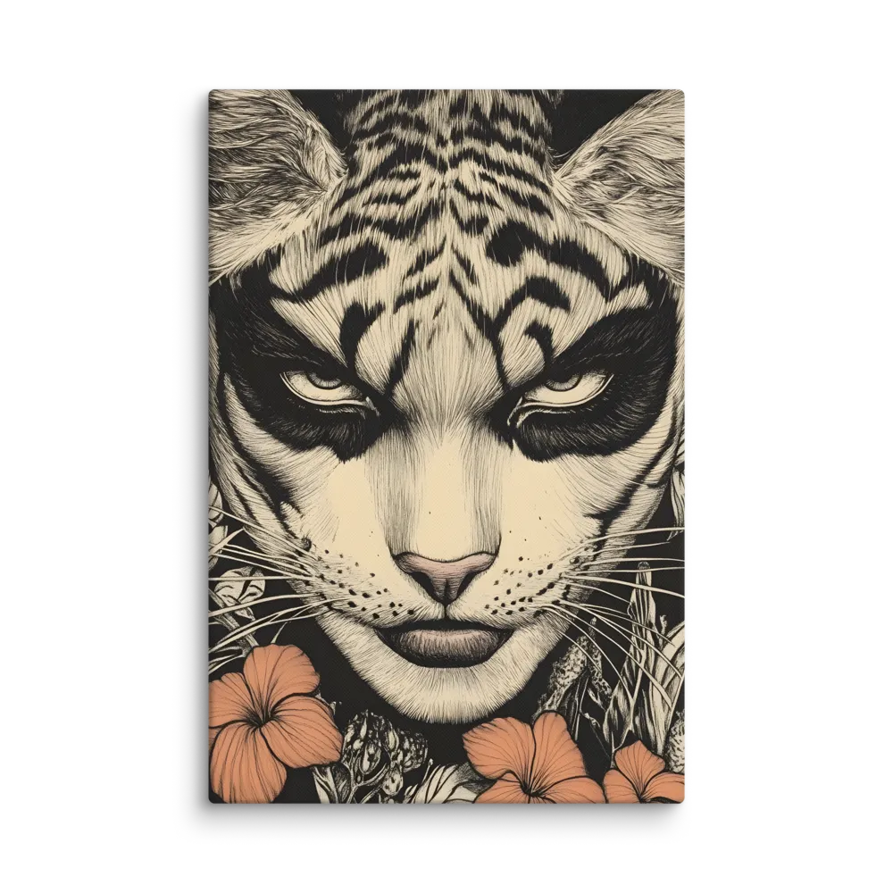 Feline Majesty: The Human-Leopard Connection | Canvas | 32″×48″