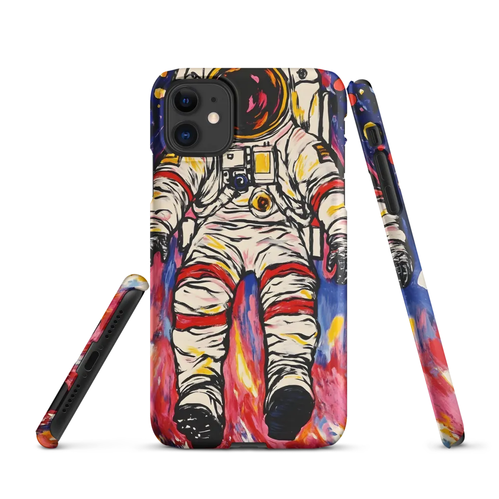 Magenta Drift: Floating Astronaut