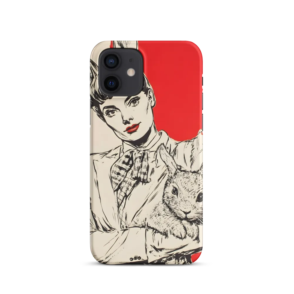 Whimsical Elegance: The Rabbit Lady | Phone Case |  12 | Snap Case | Matte