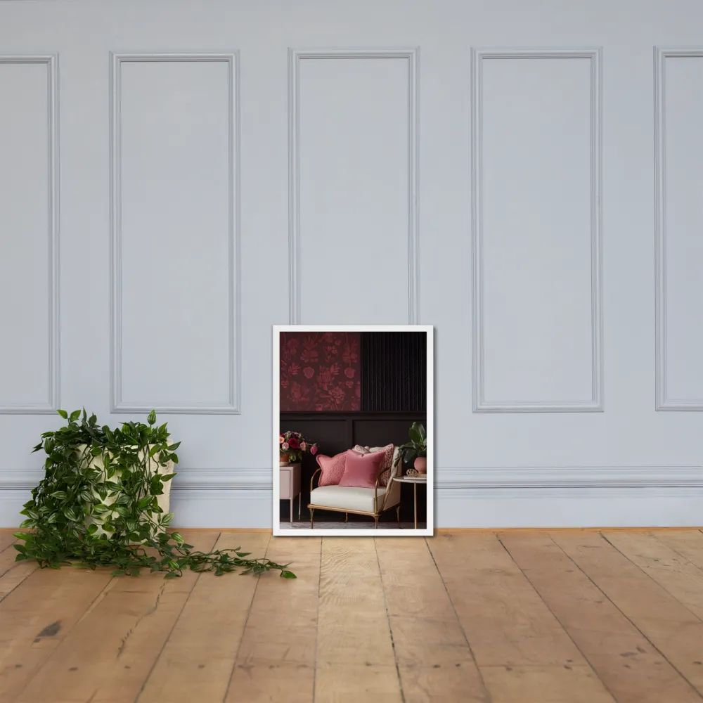Elegance in Contrast: A Modern Interior Design | Poster with White Frame | 18″×24″
