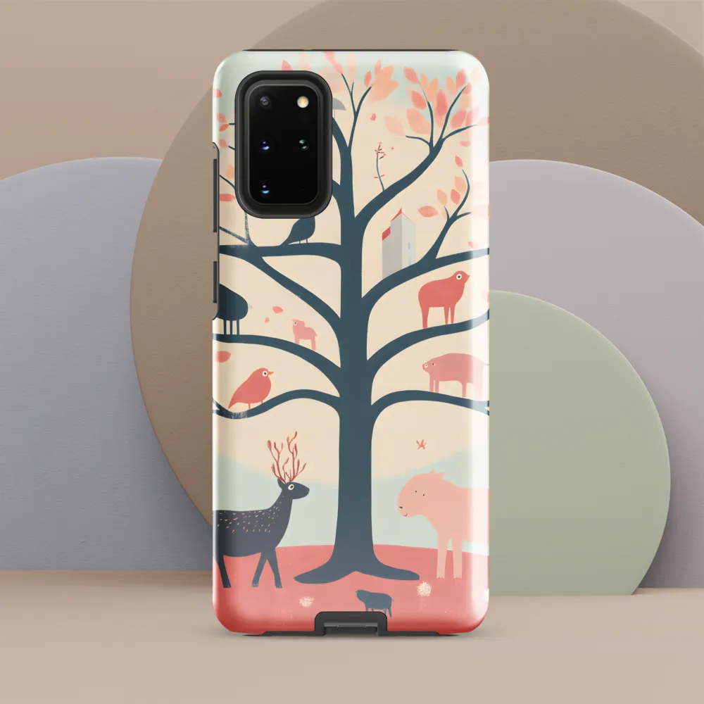 Whimsical Tree with Playful Creatures