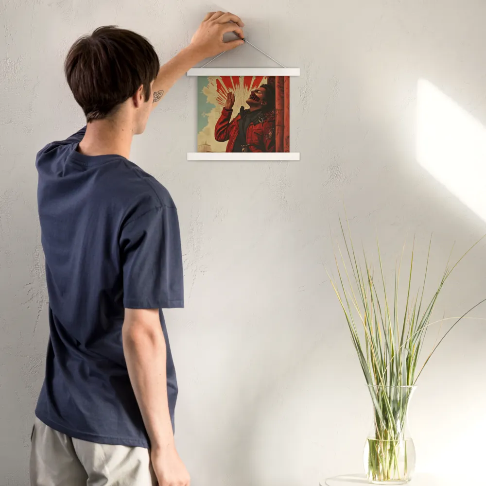 Defiant Echoes of Ruin | Poster With White Wood Hanger | 10″×10″