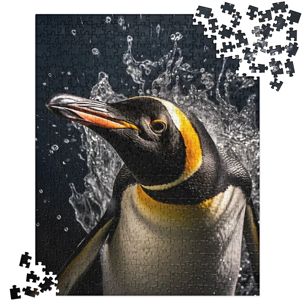 Emerging Majesty: The Penguin in Motion | Jigsaw Puzzle | 520 pieces