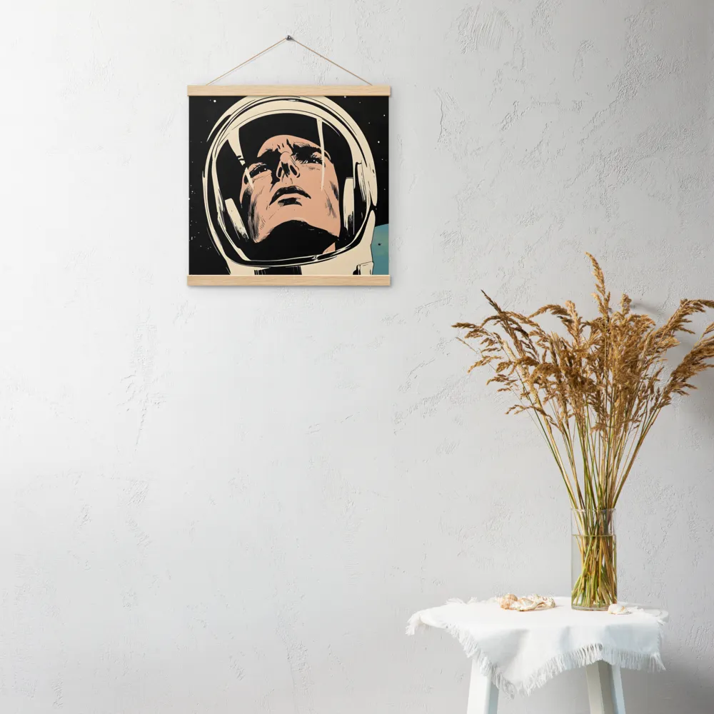 Gaze of the Astronaut | Poster With Oak Wood Hanger | 16″×16″