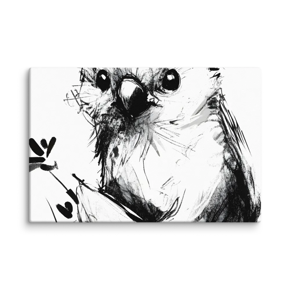 Whimsical Koala in Ink | Canvas | 12″×18″