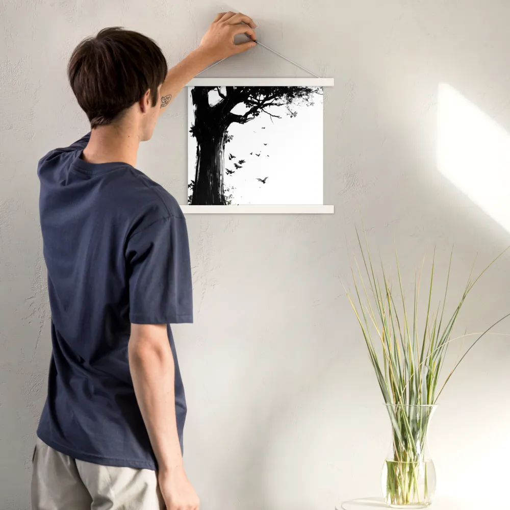 Whispers of Nature | Poster With White Wood Hanger | 14″×14″