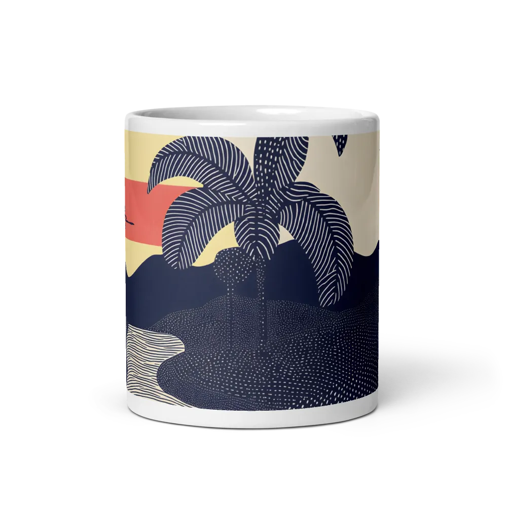 Tranquil Sunset in Modern Minimalism | Mug with White inside | 11 oz