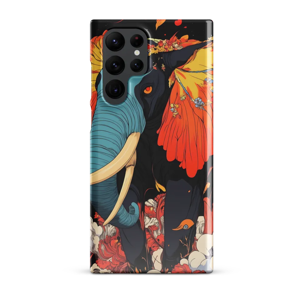Majesty of the Floral Elephant | Phone Case |  S22 Ultra | Snap Case | Glossy