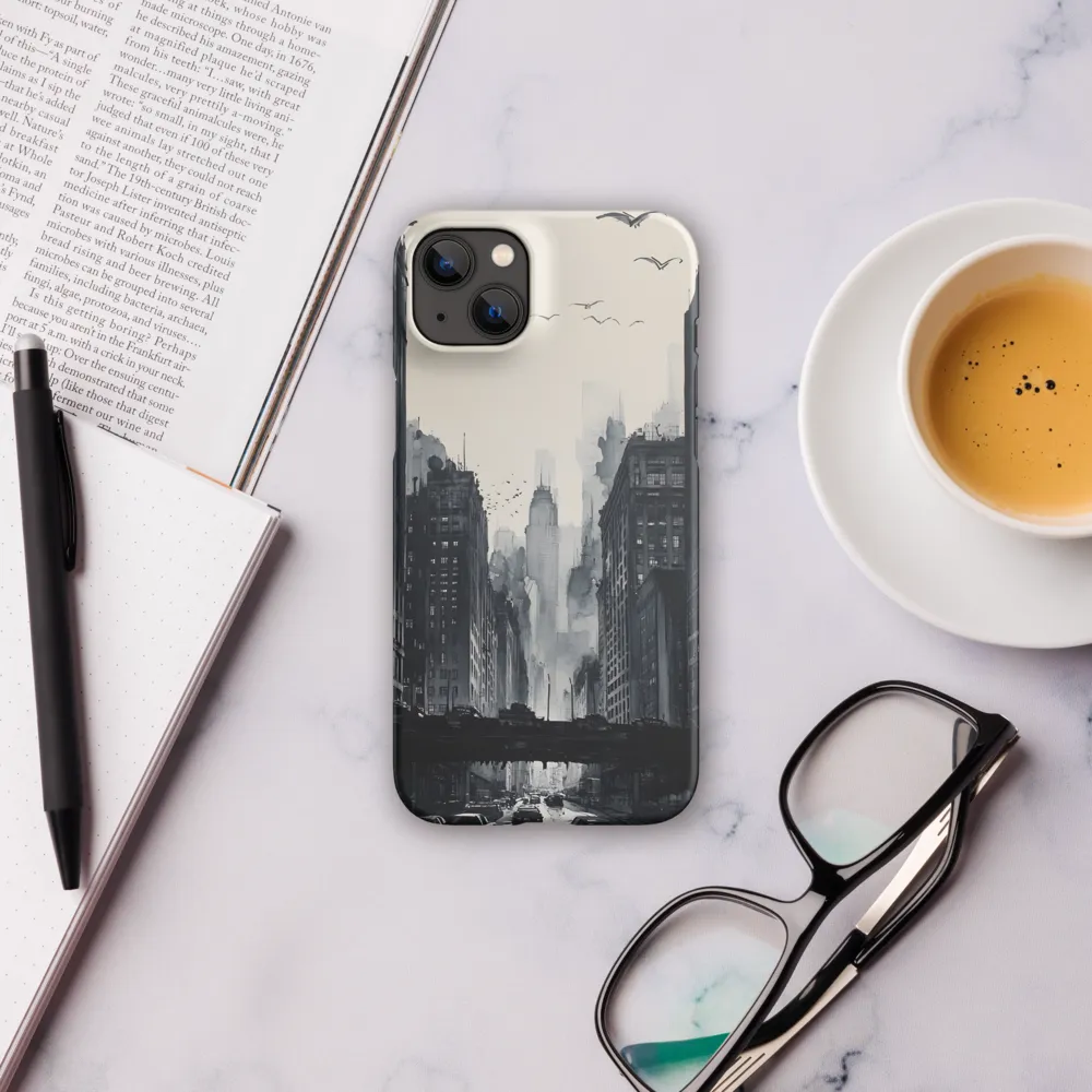 City Whispers: A Monochrome Reflection | Phone Case |  14 Plus | Snap Case | Matte