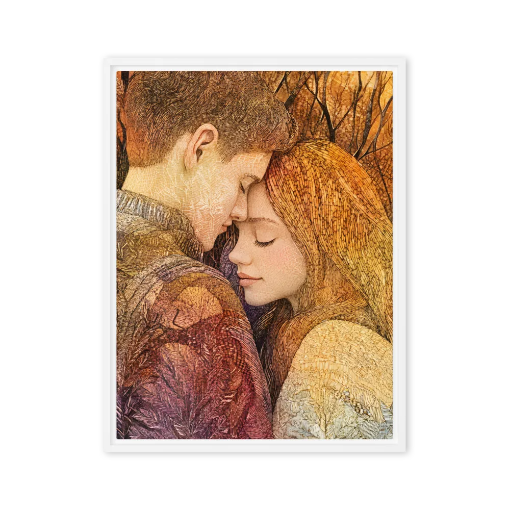 Embrace of Autumn | Canvas with White Frame | 24″×32″