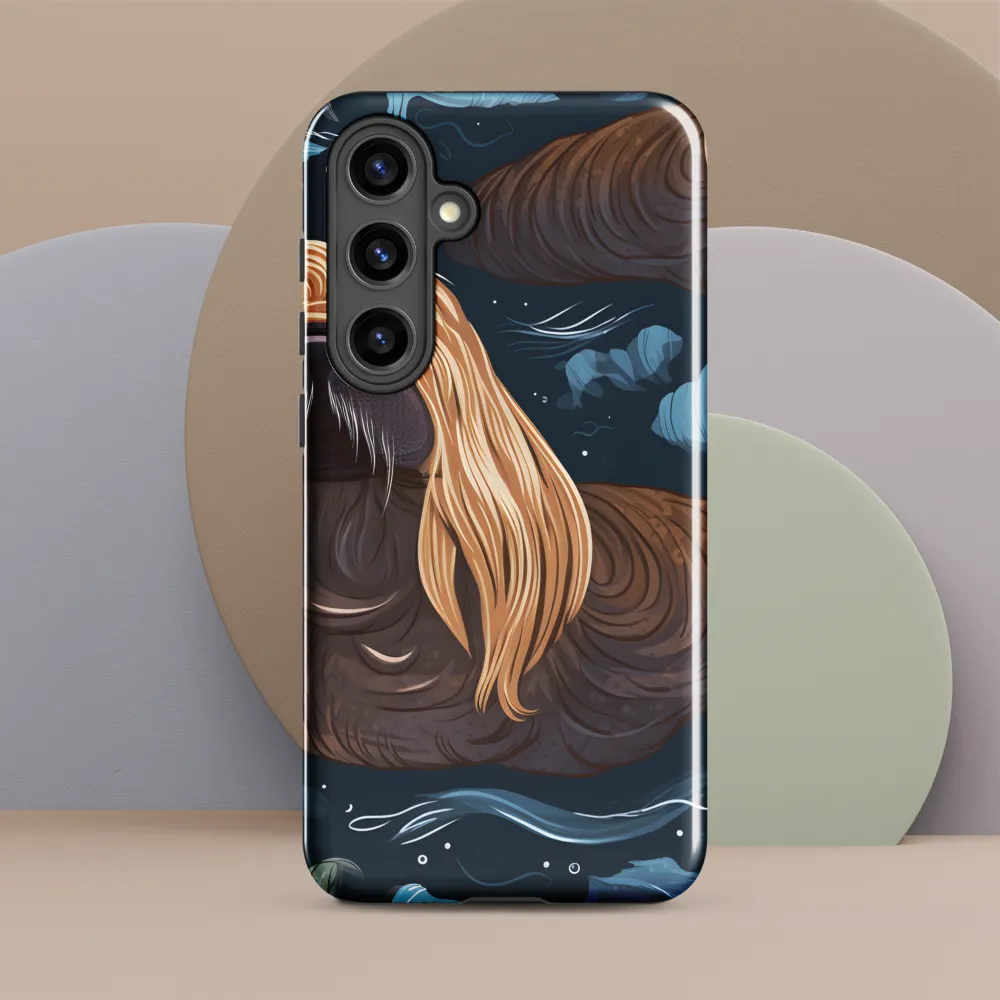 Whimsical Walruses in Deep Blue