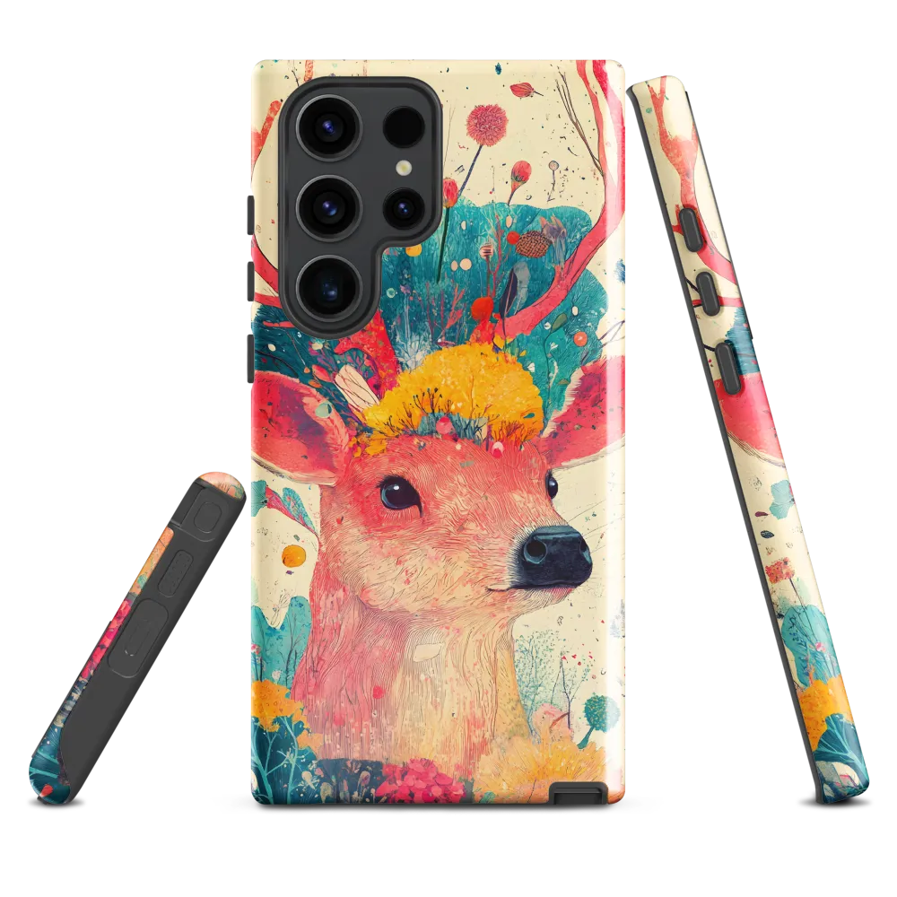 Whimsical Harmony: A Deer in Bloom