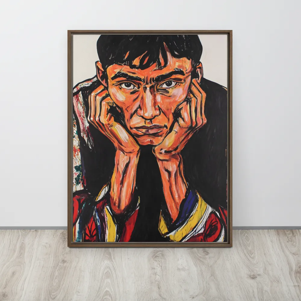 Contemplative Intensity: An Expressionist Portrait