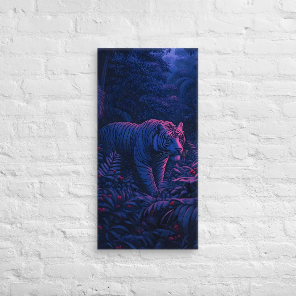 Mystic Prowler: The White Tiger in the Jungle | Canvas | 16″×32″
