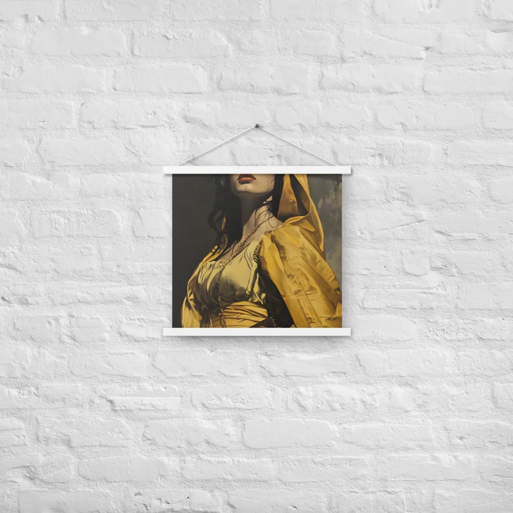 Veiled Confidence | Poster With White Wood Hanger | 18″×18″