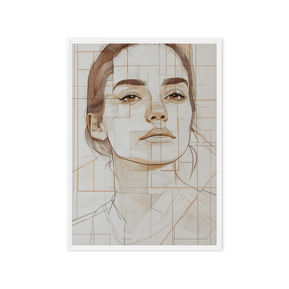 Geometric Serenity: A Minimalist Portrait
