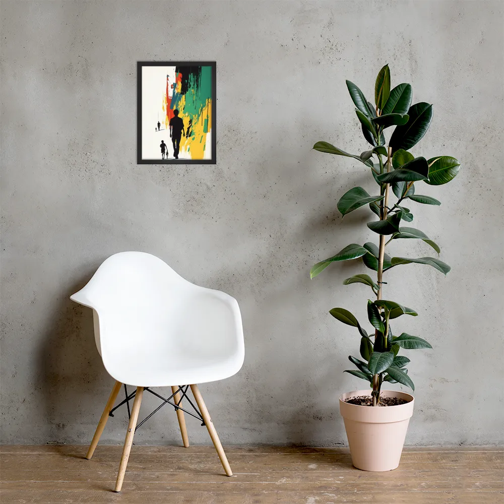 Journey of Silhouettes | Poster with Black Frame | 12″×16″