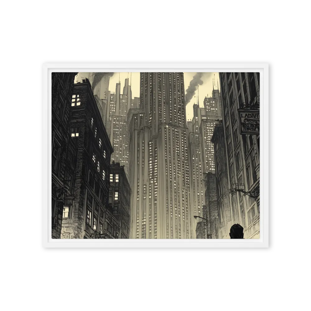 Echoes of the City | Canvas with White Frame | 16″×20″