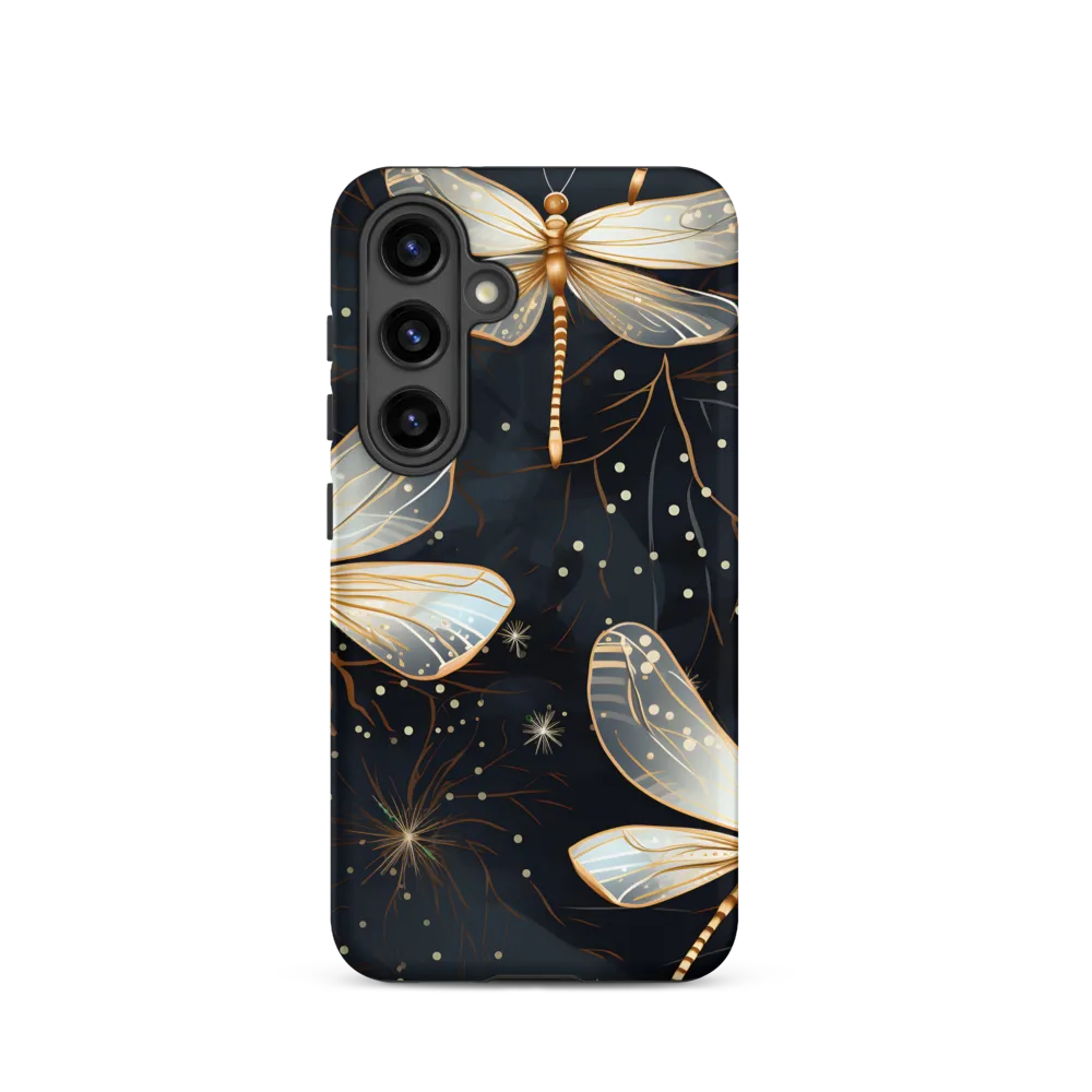 Ethereal Dance: Dragonflies in a Midnight Garden