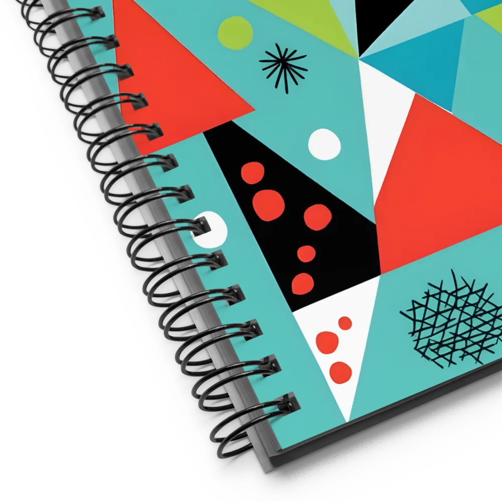 Playful Geometric Harmony | Spiral Notebook