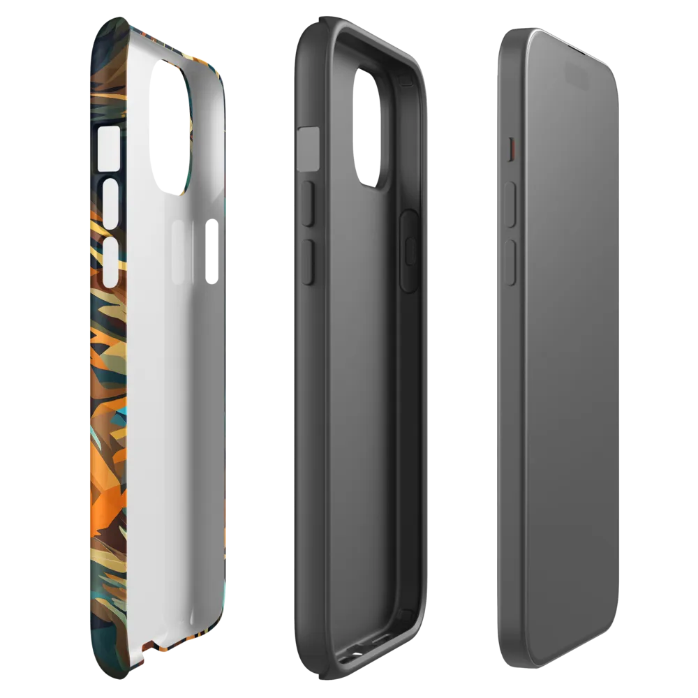 Wild Symphony: Abstract Tigers | Phone Case |  15 Plus | Tough Case | Matte