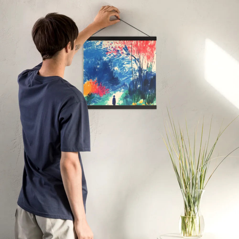 Whispers of Tranquility | Poster With Black Wood Hanger | 16″×16″