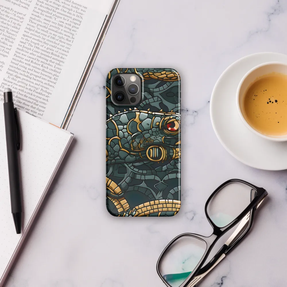 Reptilian Elegance: A Digital Art Nouveau Tapestry