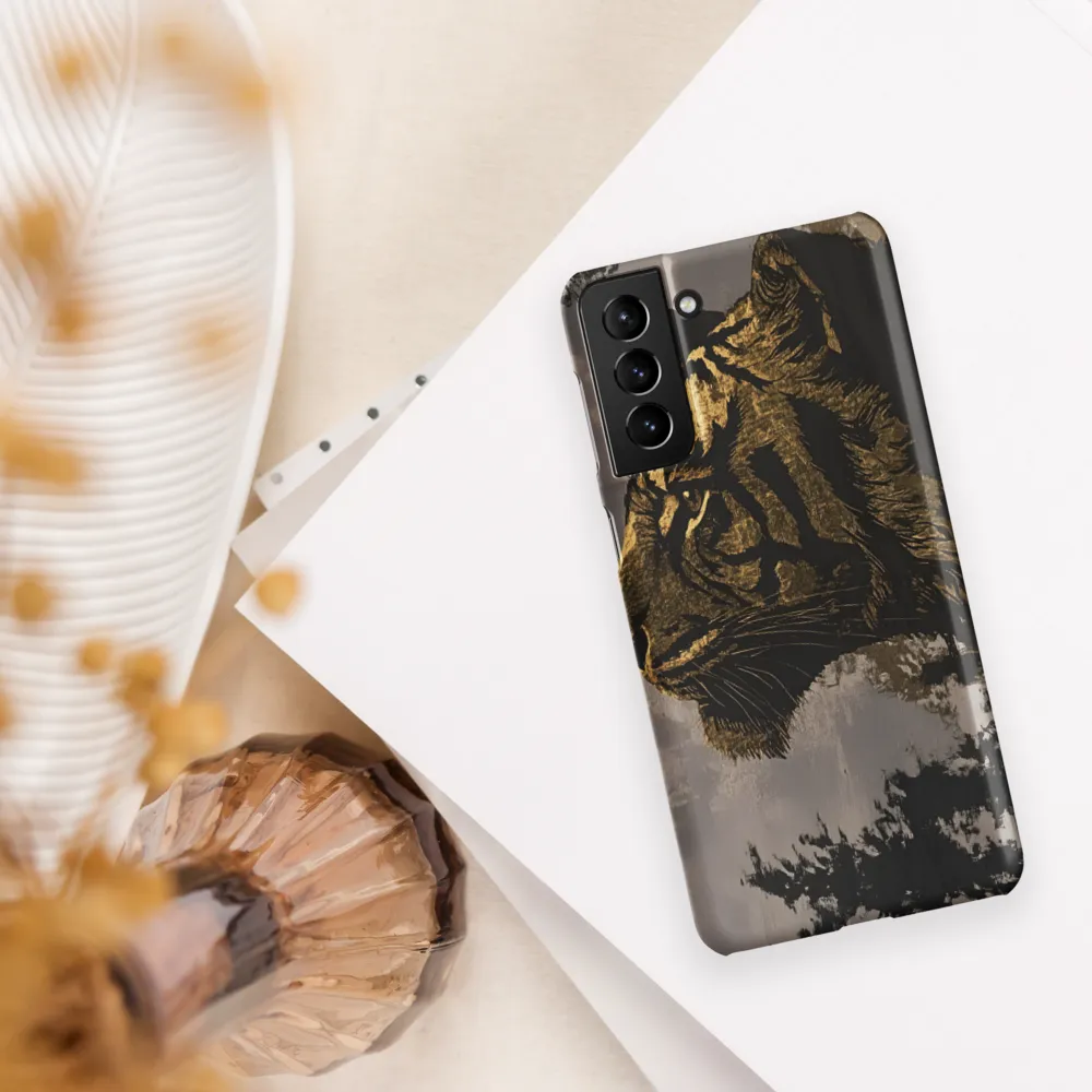 Majestic Silence: The Golden Tiger | Phone Case |  S21 Plus | Snap Case | Matte