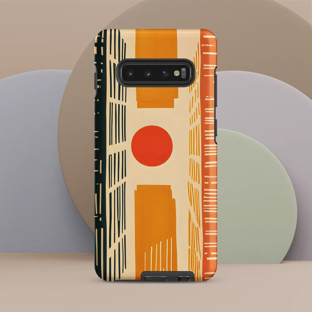 Urban Harmony: A Geometric Sunrise