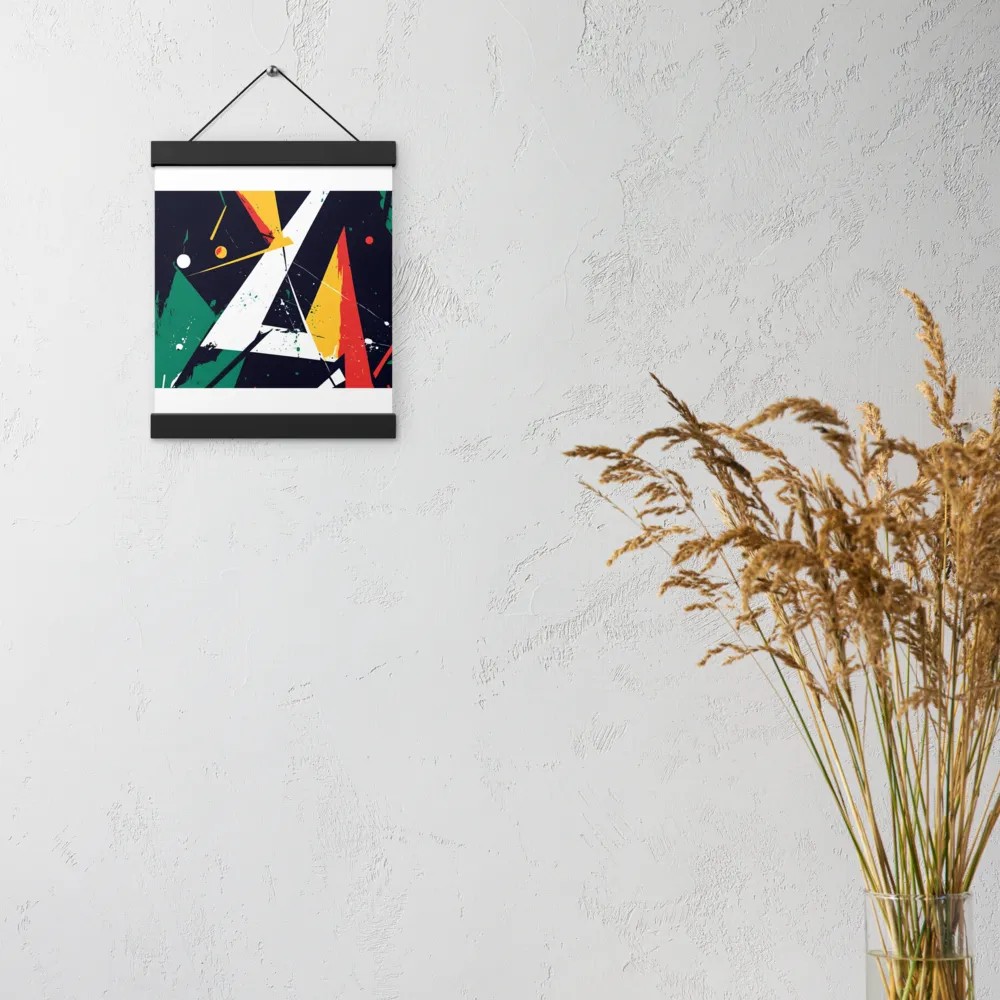 Dynamic Geometries | Poster With Black Wood Hanger | 8″×10″
