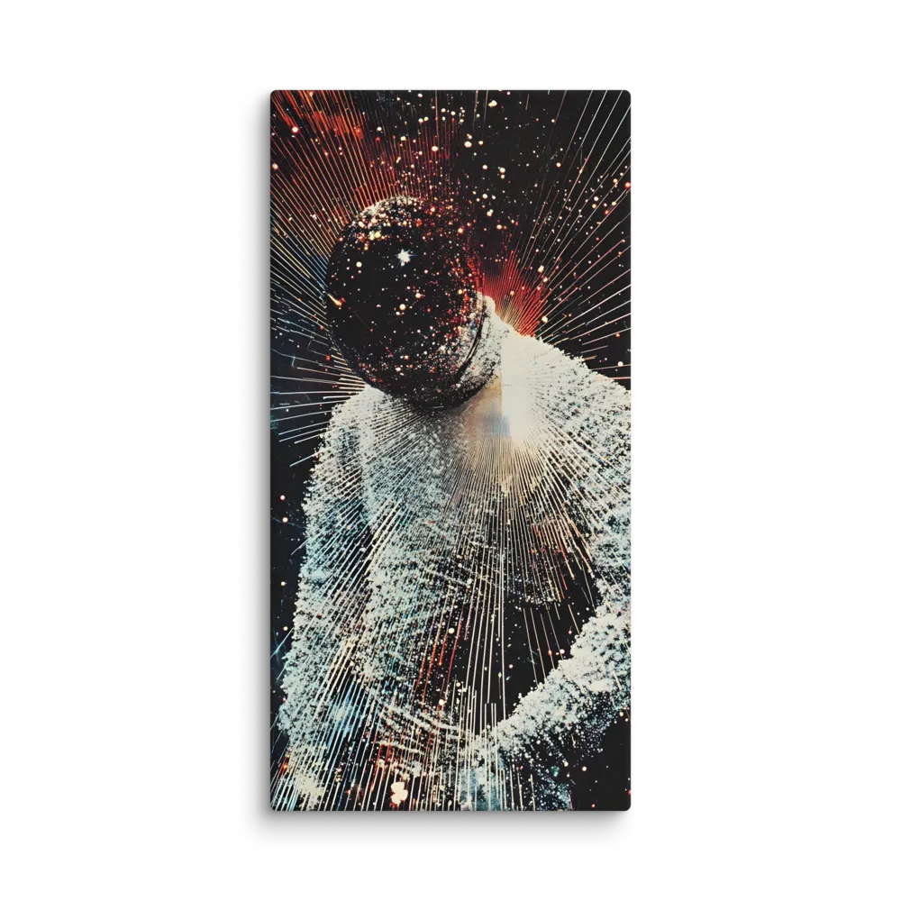 Ethereal Astronaut: A Journey Through the Cosmos | Canvas | 24″×48″