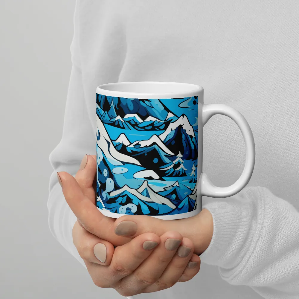 Frozen Harmony: A Blue Mountain Odyssey | Mugs | Multiple Sizes & Colors