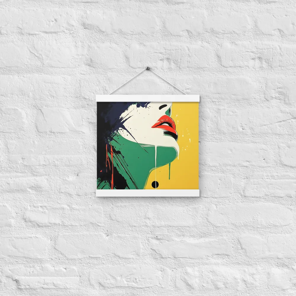 Bold Reflections: A Pop Art Portrait | Poster With White Wood Hanger | 12″×12″